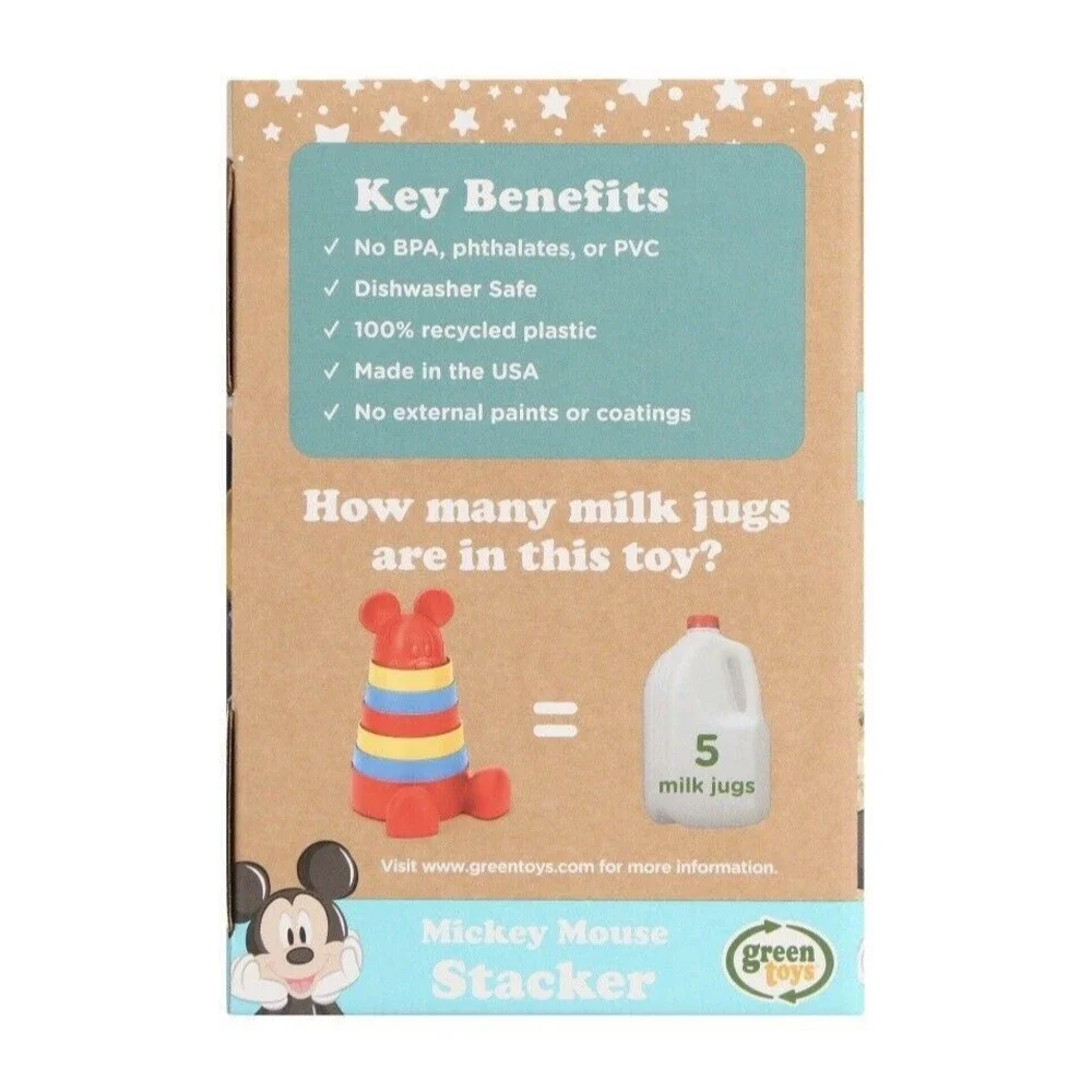 Green Toys Disney Baby Exclusive - Mickey Mouse Stacker, Red